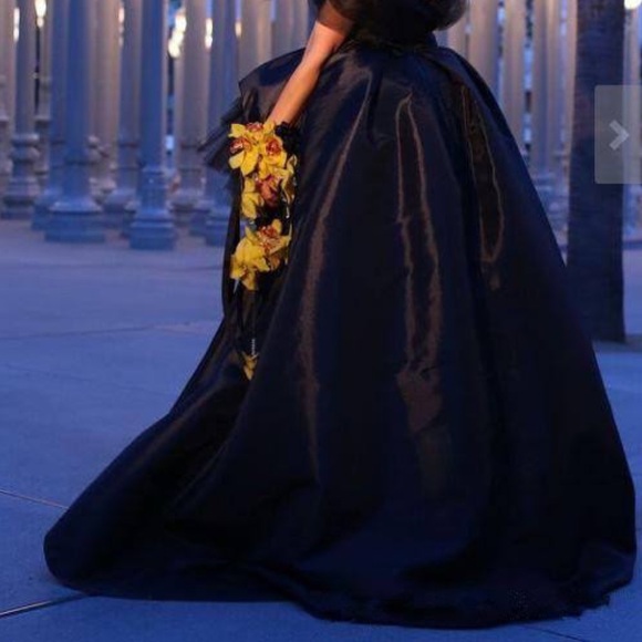 Pronovias NYC TOURMALINE Black Silk Gown Turmaline Spanish Ball Wedding Dress - Picture 13 of 13